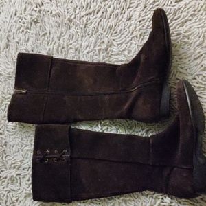 Like New: Brown Suede Knee Boots by Enzo Angiolini, women 5.5